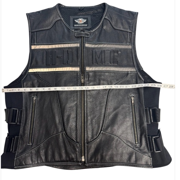 Harley Davidson Leather Vest Size 2XL - Picture 6 of 12